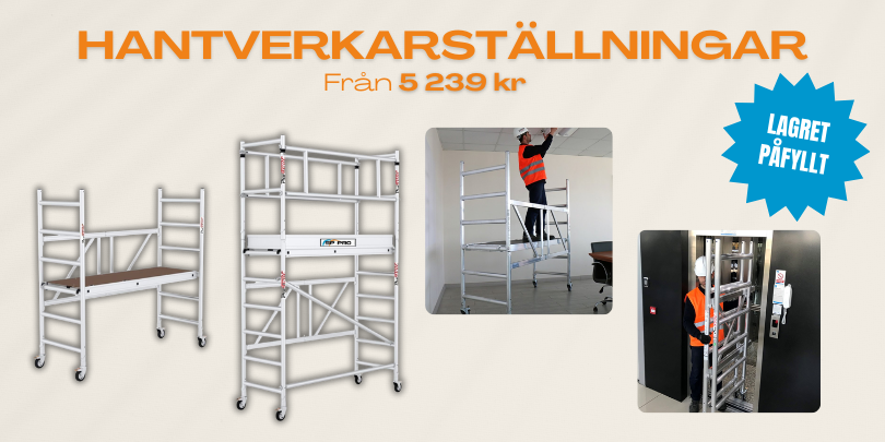 Håndværkerstilladser er tilbage på lager hos Stilladsprodukter